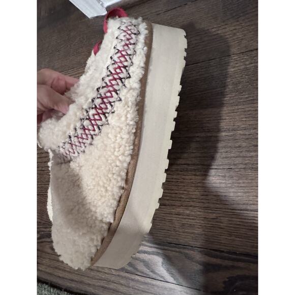 UGG Tazz Braid Platform Slippers Sandals 'Natural' Women's Size 9 NEW - Picture 14 of 16